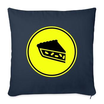 Tarte aux pommes - Housse de coussin décorative 45 x 45 cm - bleu marine - Devant