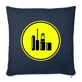Make Up Cosmetics Icon - Sofa pillowcase 17,3'' x 17,3'' (45 x 45 cm) - navy - Front