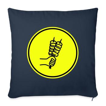 Spieß grill Icon - Sofakissenbezug 45 x 45 cm - Navy - Vorne