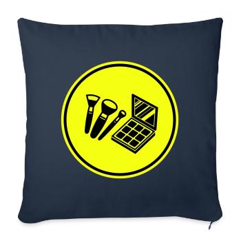 Make Up Cosmetics Icon - Sofa pillowcase 17,3'' x 17,3'' (45 x 45 cm) - navy - Front
