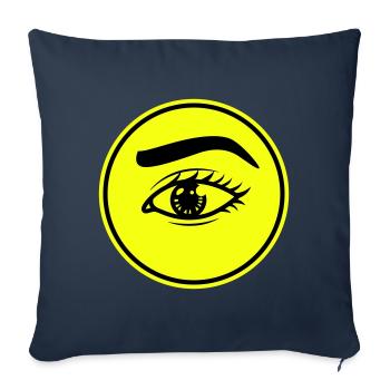 Eye symbol - Sofa pillowcase 17,3'' x 17,3'' (45 x 45 cm) - navy - Front