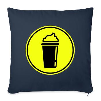Kaffee Icon - Sofakissenbezug 45 x 45 cm - Navy - Vorne