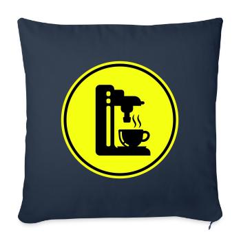 Coffee machine symbol - Sofa pillowcase 17,3'' x 17,3'' (45 x 45 cm) - navy - Front