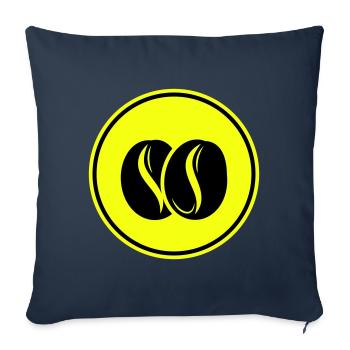 Kaffeebohne Symbol - Sofakissenbezug 45 x 45 cm - Navy - Vorne