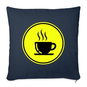 Coffee cup - Sofa pillowcase 17,3'' x 17,3'' (45 x 45 cm) - navy - Front