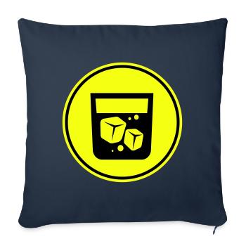 Whisky Icon - Sofa pillowcase 17,3'' x 17,3'' (45 x 45 cm) - navy - Front