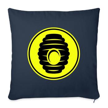 Beekeeper Icon honey - Sofa pillowcase 17,3'' x 17,3'' (45 x 45 cm) - navy - Front