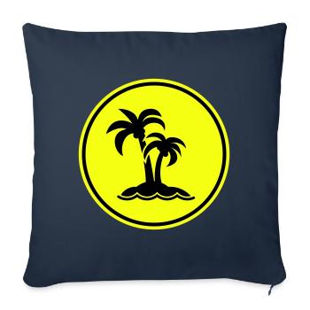 palme insel symbol - Sofakissenbezug 45 x 45 cm - Navy - Vorne