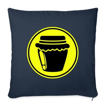 Honey symbol beekeeper - Sofa pillowcase 17,3'' x 17,3'' (45 x 45 cm) - navy - Front