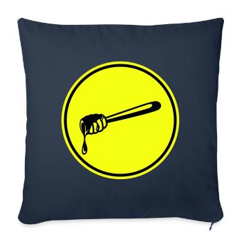 Stick chisel symbol beekeeper - Sofa pillowcase 17,3'' x 17,3'' (45 x 45 cm) - navy - Front