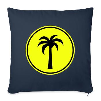 symbole de la paume - Housse de coussin décorative 45 x 45 cm - bleu marine - Devant