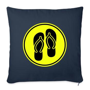 Flip-flops icon - Sofa pillowcase 17,3'' x 17,3'' (45 x 45 cm) - navy - Front