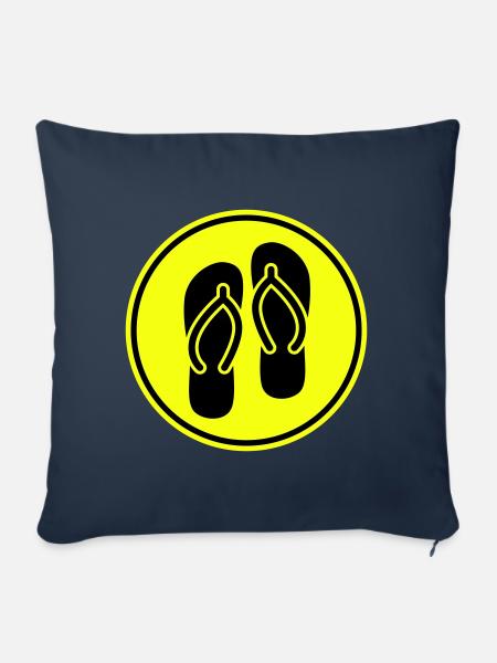Badelatschen icon - Sofakissenbezug 45 x 45 cm - Navy