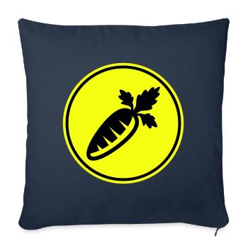 Carrot symbol - Sofa pillowcase 17,3'' x 17,3'' (45 x 45 cm) - navy - Front