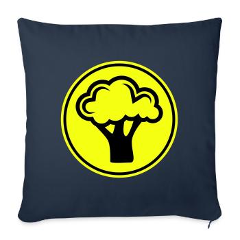 Broccoli Vegetables - Sofa pillowcase 17,3'' x 17,3'' (45 x 45 cm) - navy - Front