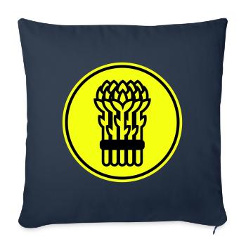 Asparagus icon circle - Sofa pillowcase 17,3'' x 17,3'' (45 x 45 cm) - navy - Front
