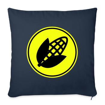 Symbole du maïs - Housse de coussin décorative 45 x 45 cm - bleu marine - Devant
