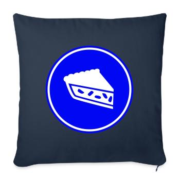 Tarte aux pommes - Housse de coussin décorative 45 x 45 cm - bleu marine - Devant