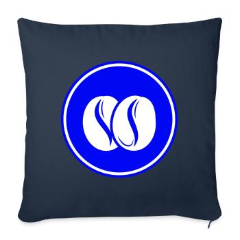 Kaffeebohne Symbol - Sofakissenbezug 45 x 45 cm - Navy - Vorne