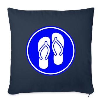 Flip-flops icon - Sofa pillowcase 17,3'' x 17,3'' (45 x 45 cm) - navy - Front
