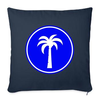 symbole de la paume - Housse de coussin décorative 45 x 45 cm - bleu marine - Devant