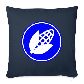 Symbole du maïs - Housse de coussin décorative 45 x 45 cm - bleu marine - Devant