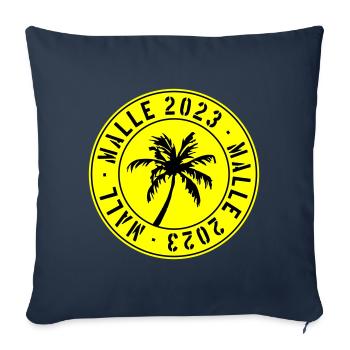 Malle 2023 - Housse de coussin décorative 45 x 45 cm - bleu marine - Devant