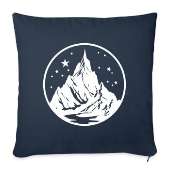 Mountains Silhouette Nature Symbol - Sofa pillowcase 17,3'' x 17,3'' (45 x 45 cm) - navy - Front