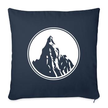 Mountains Symbol Silhouette Nature - Sofa pillowcase 17,3'' x 17,3'' (45 x 45 cm) - navy - Front