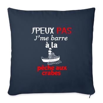 Marine Humour – Ich gehe Krabbenfischen - Sofakissenbezug 45 x 45 cm - Navy - Vorne