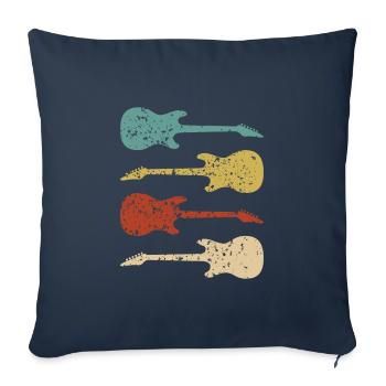 Electric Guitar Vintage Gift - Sofa pillowcase 17,3'' x 17,3'' (45 x 45 cm) - navy - Front