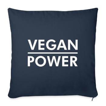 Vegan Power Gift - Sofa pillowcase 17,3'' x 17,3'' (45 x 45 cm) - navy - Front
