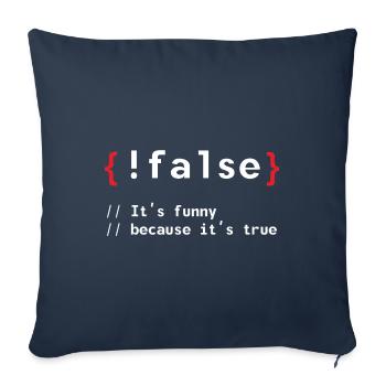 Coding Debug Admin Programme Cadeau - Housse de coussin décorative 45 x 45 cm - bleu marine - Devant