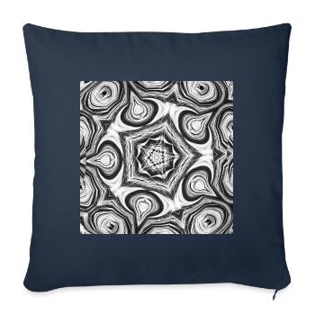 Collection Mandala - Housse de coussin décorative 45 x 45 cm - bleu marine - Devant