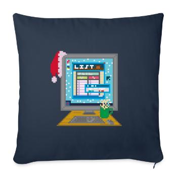 LA LISTE - Housse de coussin décorative 45 x 45 cm - bleu marine - Devant