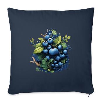 Myrtille - Housse de coussin décorative 45 x 45 cm - bleu marine - Devant