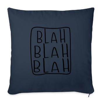 Blah Blah Blah - Sofa pillowcase 17,3'' x 17,3'' (45 x 45 cm) - navy - Front
