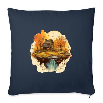 Autumnal landscape - Sofa pillowcase 17,3'' x 17,3'' (45 x 45 cm) - navy - Front
