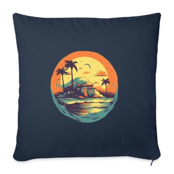 Beach - Sofa pillowcase 17,3'' x 17,3'' (45 x 45 cm) - navy - Front