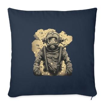 Plongeur - Housse de coussin décorative 45 x 45 cm - bleu marine - Devant