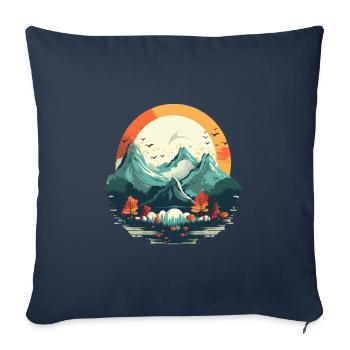 Landschaft - Sofakissenbezug 45 x 45 cm - Navy - Vorne