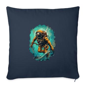 Plongeur - Housse de coussin décorative 45 x 45 cm - bleu marine - Devant