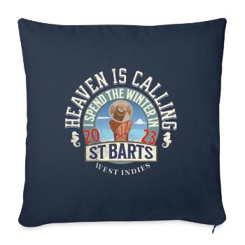 I spend the winter in St Barts - Sofa pillowcase 17,3'' x 17,3'' (45 x 45 cm) - navy - Front