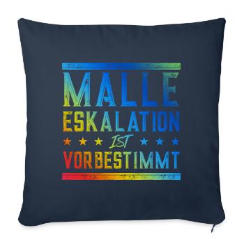Malle Eskalation - Sofakissenbezug 45 x 45 cm - Navy - Vorne