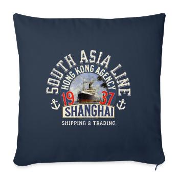 Südasien Vintage-Linie Shanghai - Sofakissenbezug 45 x 45 cm - Navy - Vorne