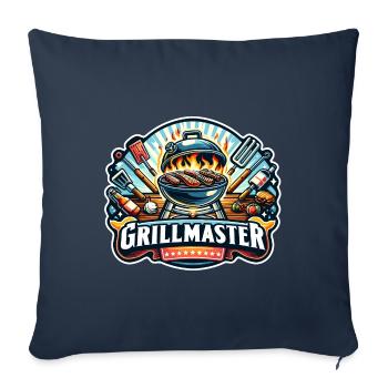 GrillMaster - Grill Illustration - Sofa pillowcase 17,3'' x 17,3'' (45 x 45 cm) - navy - Front