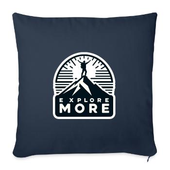 Explore more - Wanderer - Sofa pillowcase 17,3'' x 17,3'' (45 x 45 cm) - navy - Front