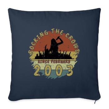 22nd Birthday Rocking the crowd SNG 02/2003 - Sofa pillowcase 17,3'' x 17,3'' (45 x 45 cm) - navy - Front