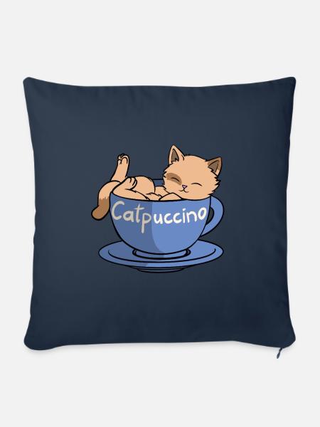 Catpuccino - Sofakissenbezug 45 x 45 cm - Navy