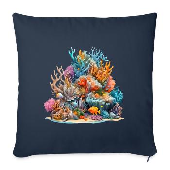 The Great Barrier Reef, a natural wonder - Sofa pillowcase 17,3'' x 17,3'' (45 x 45 cm) - navy - Front